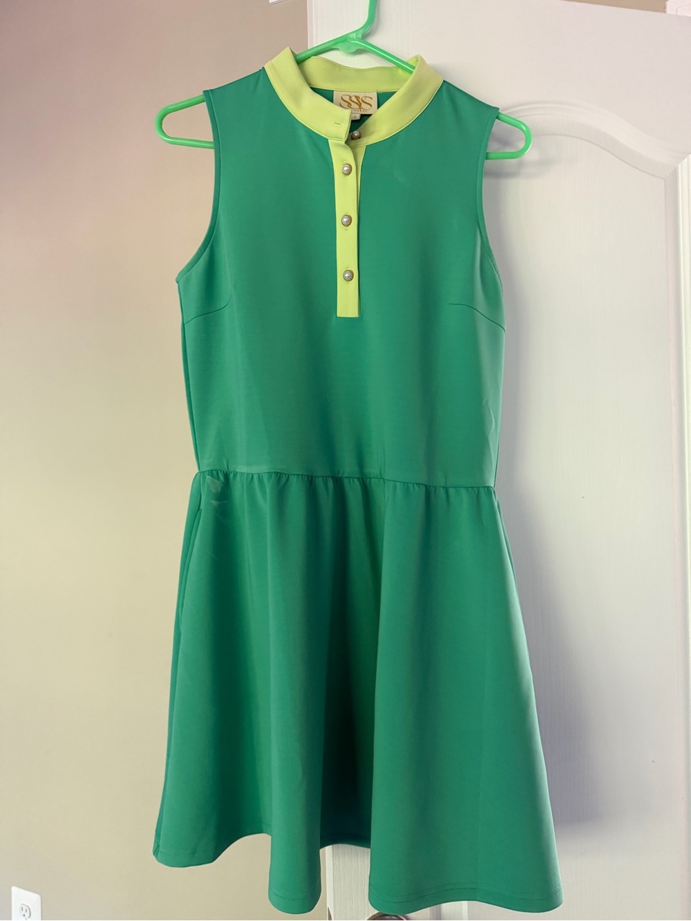SSYS The Colorblock Augusta Pearl Button Scuba Dress - Picture 3 of 4